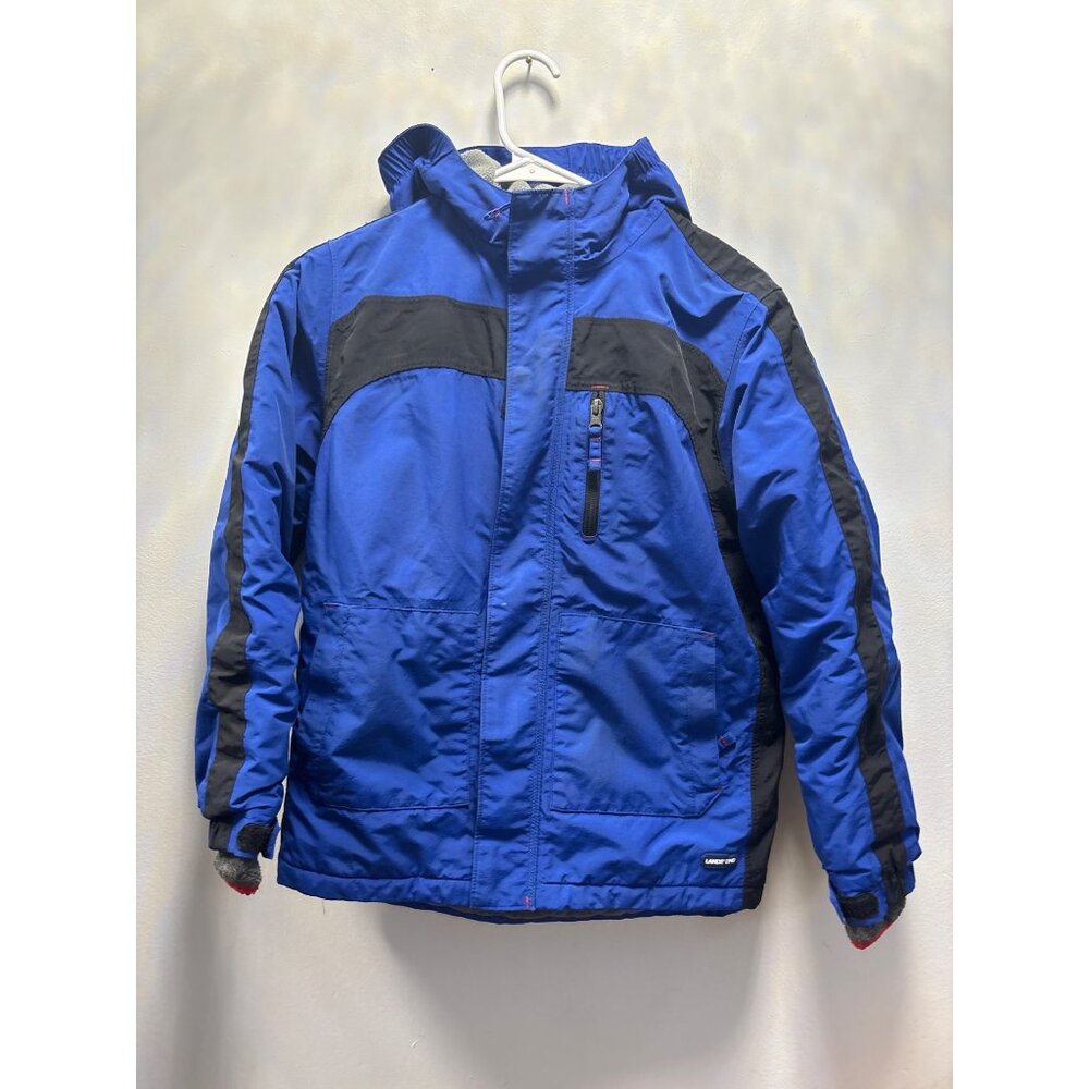 Lands‎ End Boys Winter Jacket Size 10-12 Blue & Black Polyester